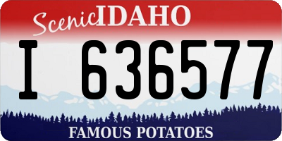 ID license plate I636577