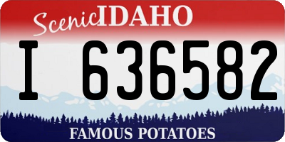 ID license plate I636582
