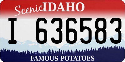ID license plate I636583