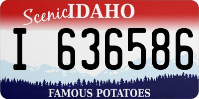 ID license plate I636586