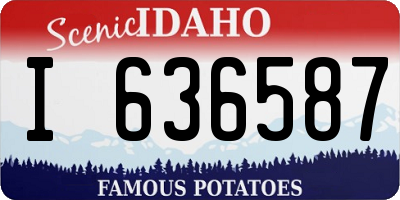 ID license plate I636587