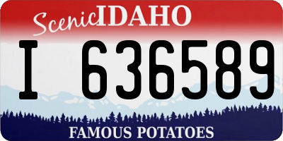 ID license plate I636589