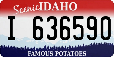 ID license plate I636590
