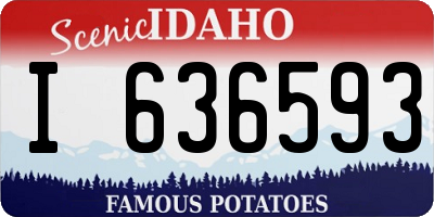 ID license plate I636593