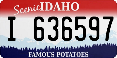 ID license plate I636597
