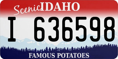 ID license plate I636598