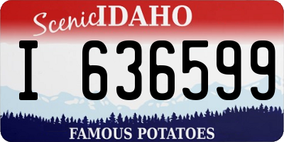 ID license plate I636599