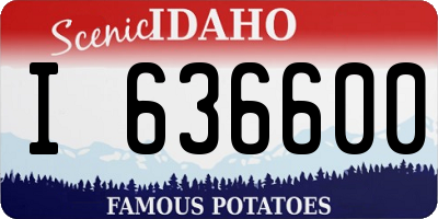 ID license plate I636600