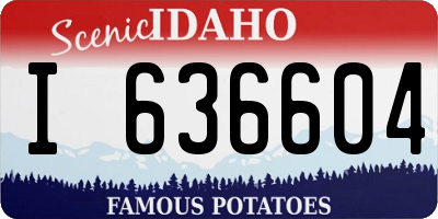 ID license plate I636604