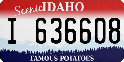 ID license plate I636608
