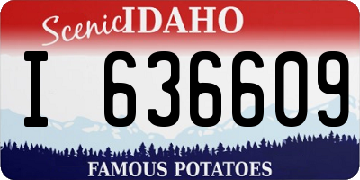 ID license plate I636609