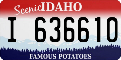 ID license plate I636610