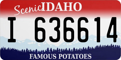 ID license plate I636614