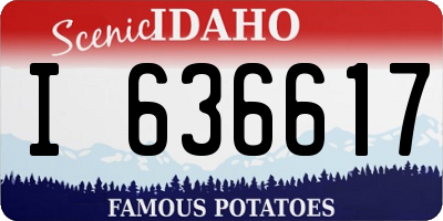 ID license plate I636617
