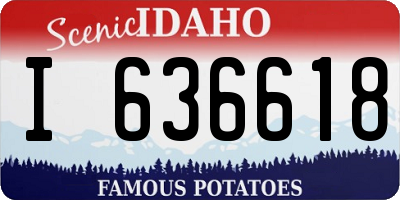 ID license plate I636618