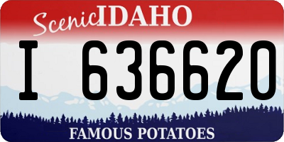 ID license plate I636620
