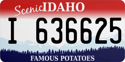 ID license plate I636625