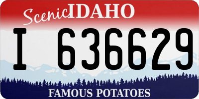 ID license plate I636629