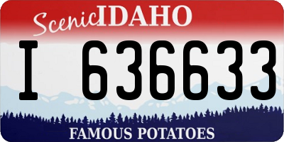 ID license plate I636633