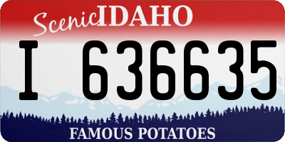 ID license plate I636635