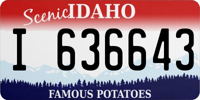 ID license plate I636643