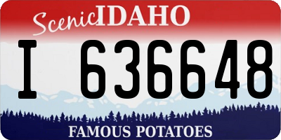 ID license plate I636648