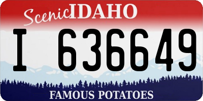 ID license plate I636649