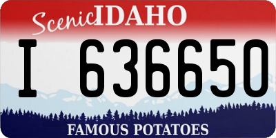 ID license plate I636650