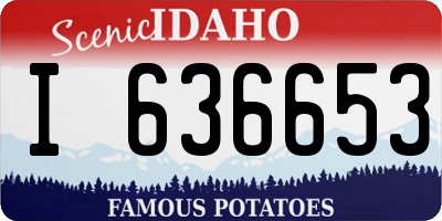ID license plate I636653