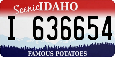 ID license plate I636654