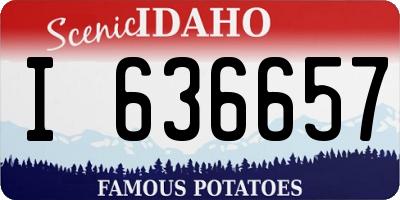 ID license plate I636657