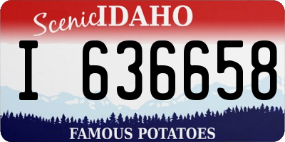 ID license plate I636658