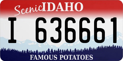 ID license plate I636661