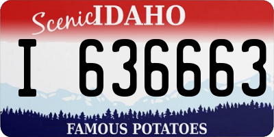 ID license plate I636663