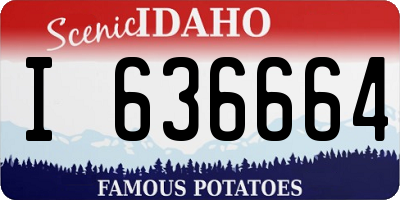 ID license plate I636664