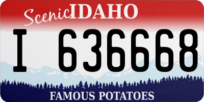 ID license plate I636668