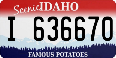 ID license plate I636670
