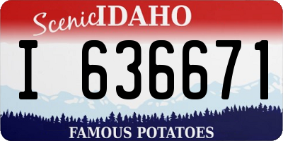 ID license plate I636671