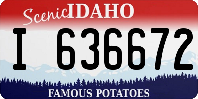 ID license plate I636672