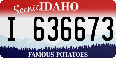 ID license plate I636673