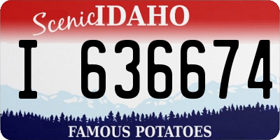 ID license plate I636674