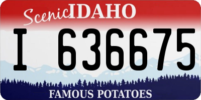 ID license plate I636675