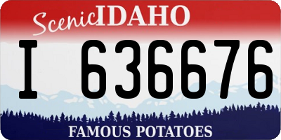 ID license plate I636676