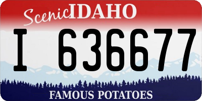 ID license plate I636677