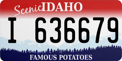 ID license plate I636679