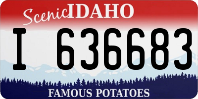 ID license plate I636683