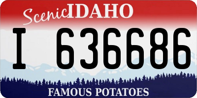 ID license plate I636686