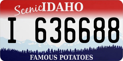 ID license plate I636688