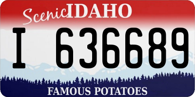 ID license plate I636689