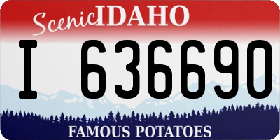 ID license plate I636690